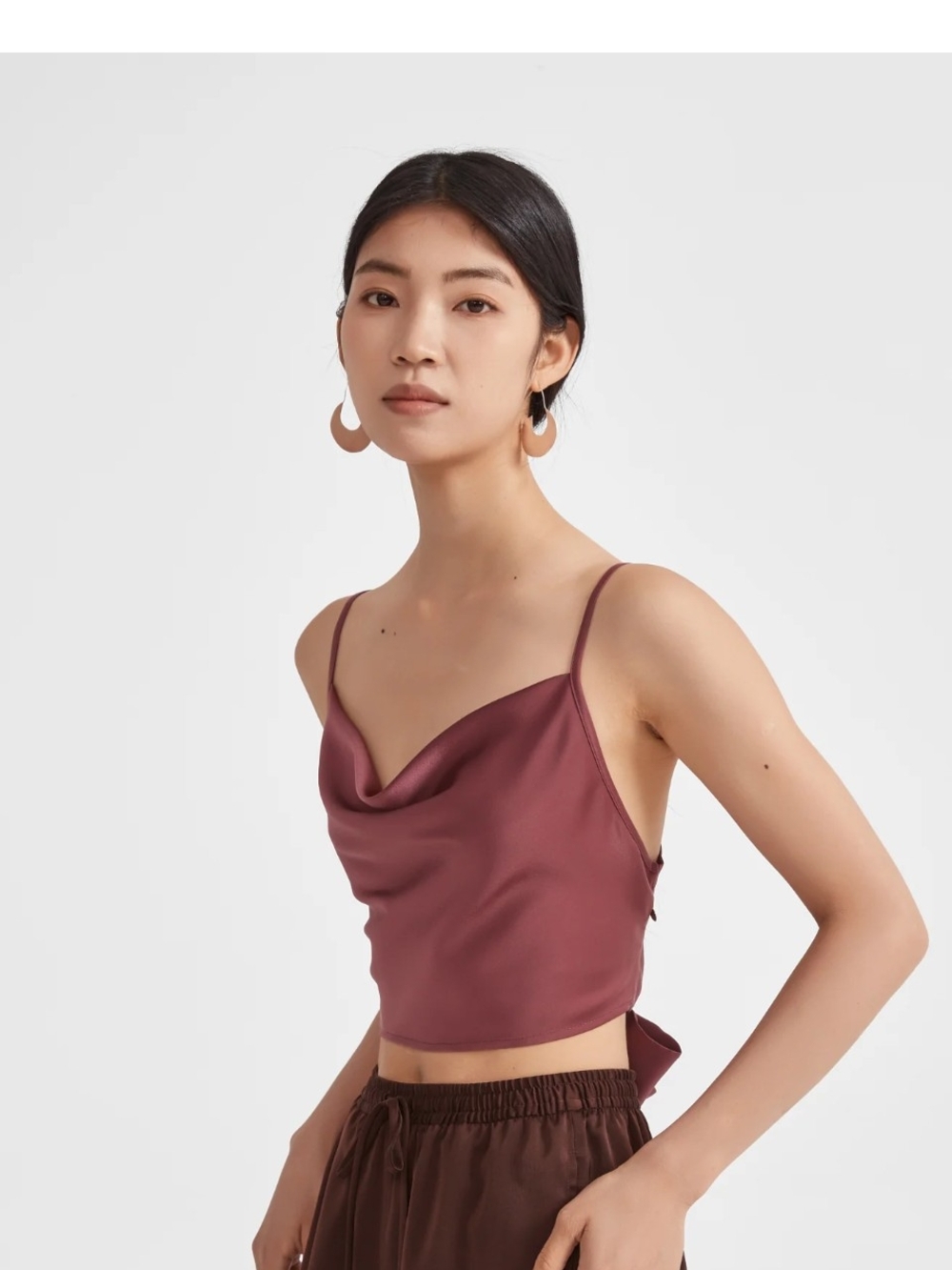 Supesu Eden Top Cropped, 140g Satin